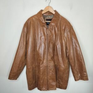 Andrew Marc New York Genuine Leather Coat Jacket Quilted Lining